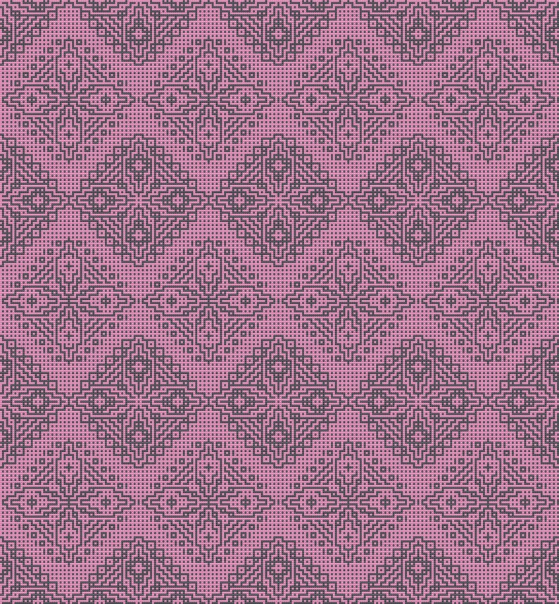 Evelyn's Repeat A repeatable section for a blanket or more Interlocking Locked Filet Mesh and Mosaic Crochet Patterns and Charts image 4