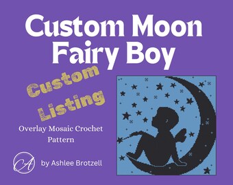 Custom Moon Fairy Boy - Mosaic Crochet Pattern