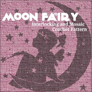 Moon Fairy - Locked Filet Mesh (Interlocking) and Mosaic Crochet Throw Blanket Pattern: Chart 265 x 265, Finished size 66" x 66"