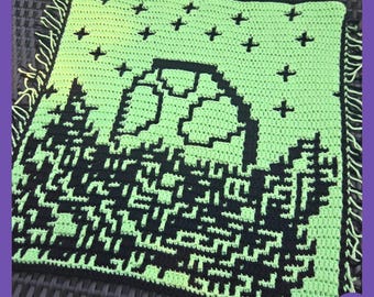 Remi's Dragon Egg, Large Square Crochet Pattern: Mosaic & Interlocking Techniques (PDF Download)