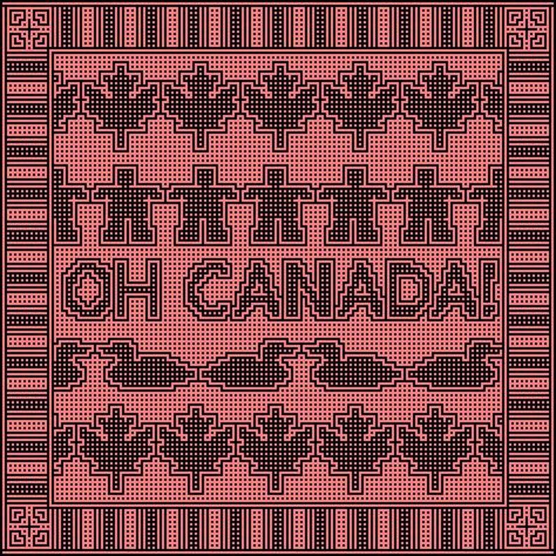 Oh Canada  Mosaic Crochet Throw Blanket Pattern and Chart. image 1