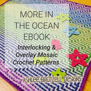 Crochet Patterns eBook: More in the Ocean Interlocking Locked Filet Mesh / LFM and Overlay Mosaic written instructions and charts image 2