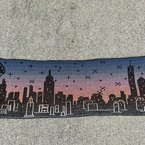 Moonlight On The City Shawl, Crochet Pattern: Interlocking & Mosaic Techniques (PDF)