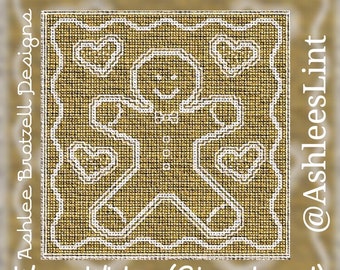 Warm Wishes (Gingerbread) - Locked Filet Mesh (Interlocking) and Mosaic Crochet Throw Blanket Pattern: Finished size 45" x 45"