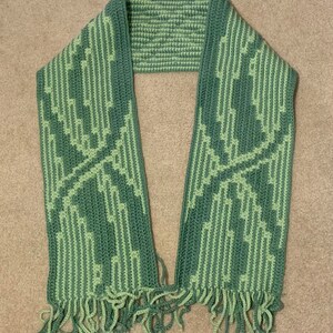 Braided Chain Mosaic Scarf Crochet Pattern and X-Marked image 8