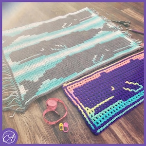 Cruise Whales, Crochet Pattern Set: Interlocking & Mosaic (PDF)