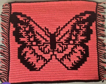 February Butterfly Crochet Pattern: Mosaic & Interlocking Techniques (PDF) from 2026 A Year of Butterflies