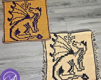 March Dragon Crochet Pattern: Mosaic & Interlocking Techniques (PDF) from 2025 A Year of Dragons