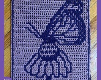 March Butterfly Crochet Pattern: Mosaic & Interlocking Techniques (PDF) from 2026 A Year of Butterflies