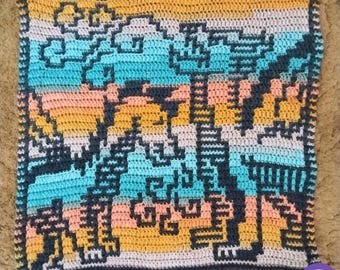 December Dragon Crochet Pattern: Mosaic & Interlocking Techniques (PDF) from 2025 A Year of Dragons