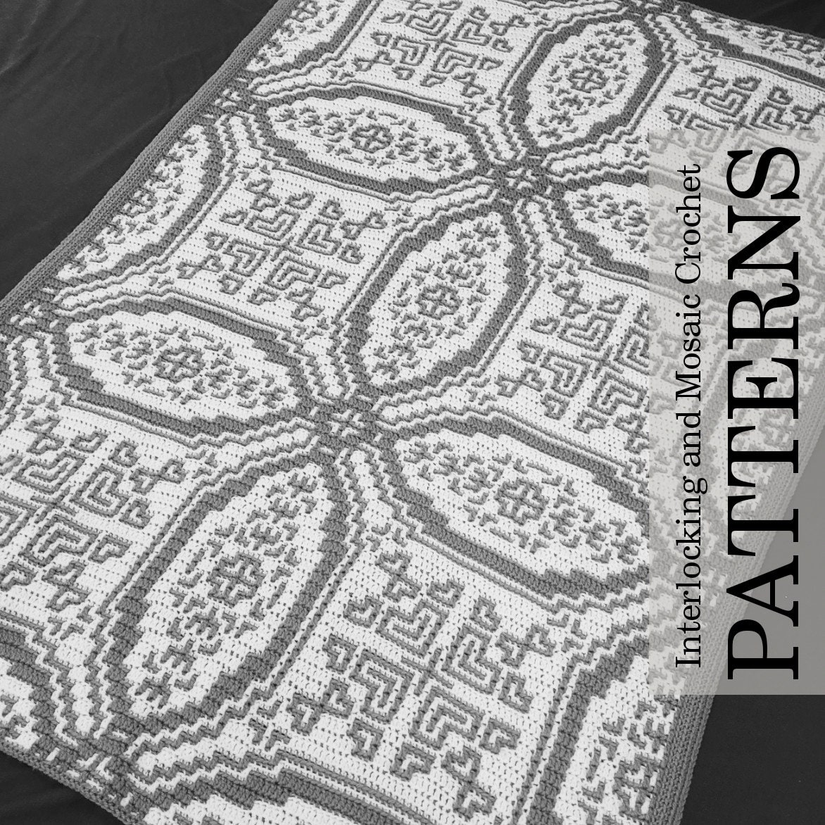 Double Wedding Rings, Crochet Pattern: Interlocking & Mosaic Techniques (PDF) for bottom-up and center-out