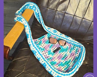 Interlocking Crochet Spring Market Bag Crochet-A-Long Pattern (written & chart)