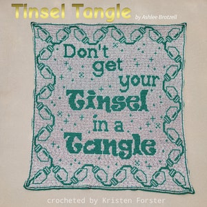 Tinsel Tangle - Locked Filet Mesh (Interlocking) and Overlay Mosaic Crochet Patterns and Charts. Plus Left-handed instructions!