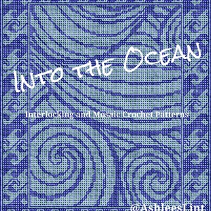 Into The Ocean Crochet Pattern in 3 colorwork options: interlocking, overlay mosaic, and solid overlay mosaic. Written pattern & charts. image 3