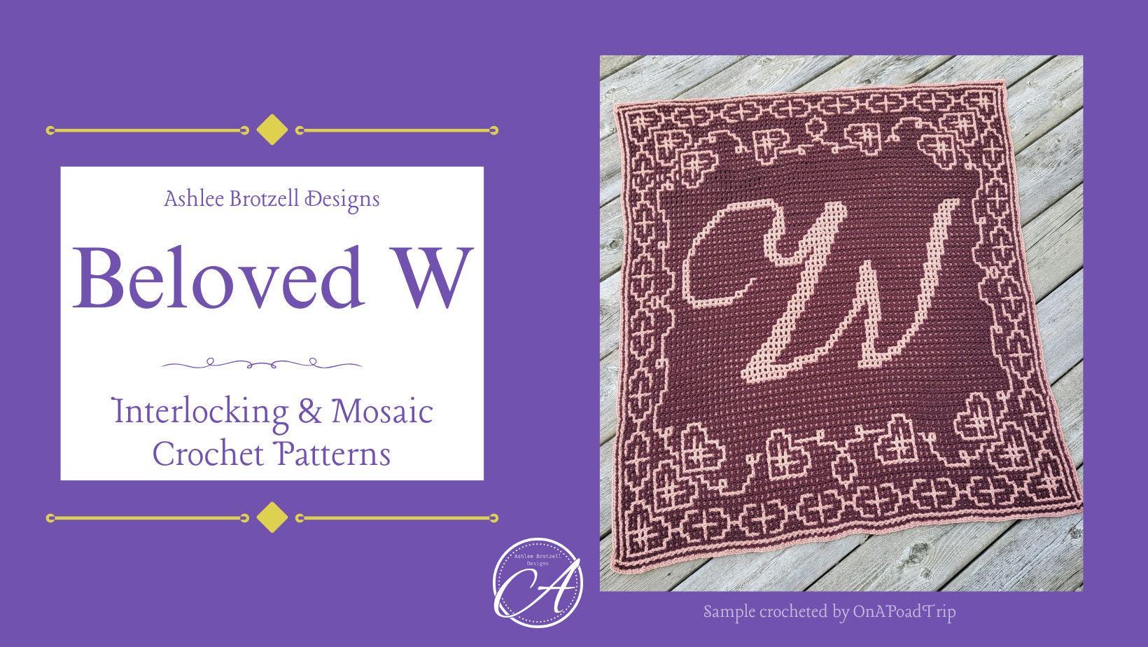 Beloved W Crochet Pattern: Interlocking & Mosaic Techniques Plus