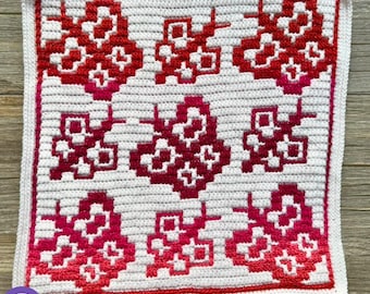 January Butterfly Crochet Pattern: Mosaic & Interlocking Techniques (PDF) from 2026 A Year of Butterflies
