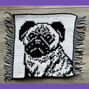 April Dog Crochet Patterns & Charts from 2024: A Year of Dogs. Large Squares. Interlocking and Overlay Mosaic Crochet. image 6