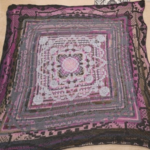 Harmony Mandala Center-Out or Bottom-Up for Interlocking or Overlay Mosaic Crochet written patterns and charts image 9