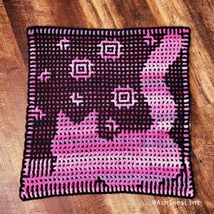 March Cat from 2022: A Year of Cats eBook of Interlocking Locked Filet Mesh / LFM and Overlay Mosaic Crochet Patterns and Charts image 6