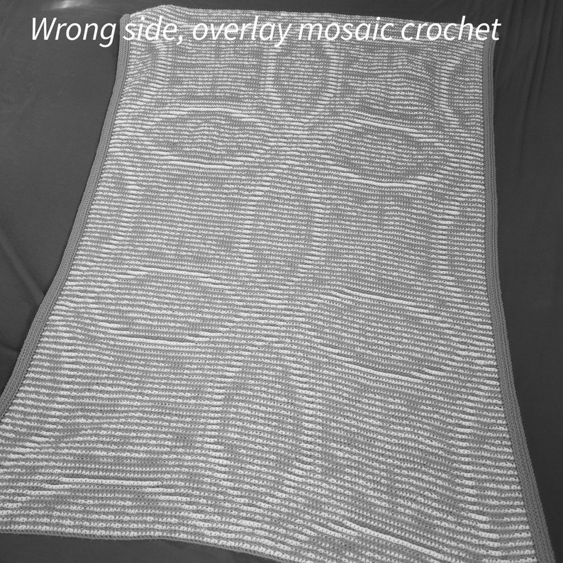 Double Wedding Rings: large square to blanket size. Interlocking & Overlay Mosaic Crochet Patterns. Center-out update too image 6