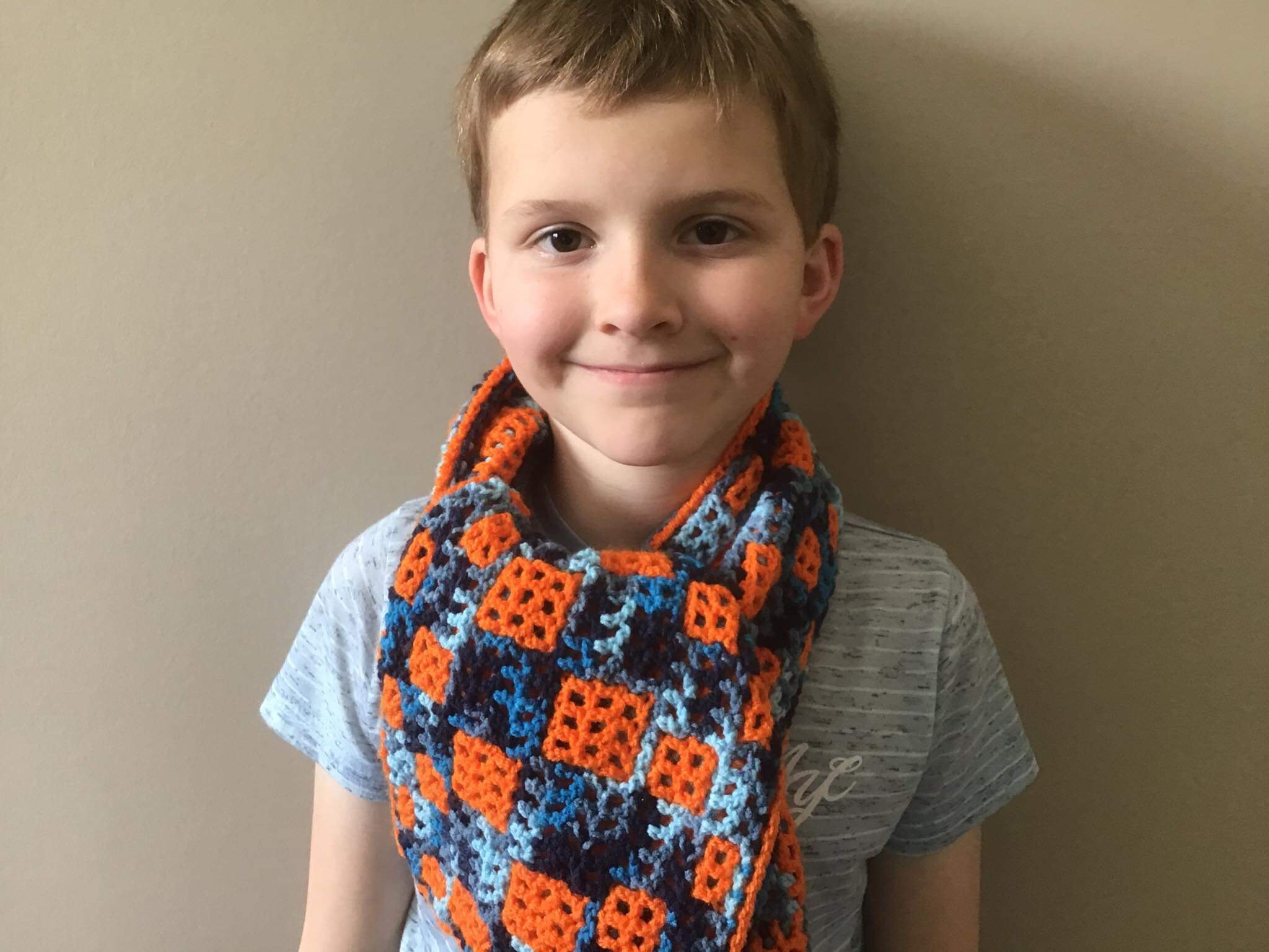 Checkerboard Scarf, Crochet Pattern: Mosaic & Interlocking