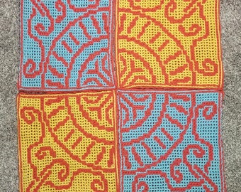 Crochet Patterns: Hobby Stencil Bundle- Interlocking (Locked Filet Mesh / LFM) and Overlay Mosaic; written instructions and chart