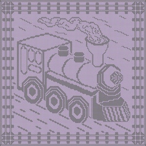 Crochet Pattern: Speedy Train Locked Filet Mesh Interlocking and Overlay Mosaic Crochet. Written Instructions and Chart. image 5