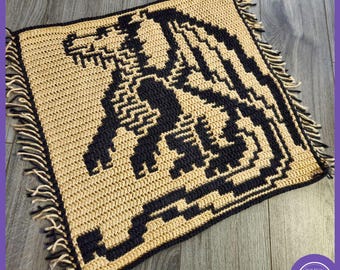 April Dragon Crochet Pattern: Mosaic & Interlocking Techniques (PDF) from 2025 A Year of Dragons