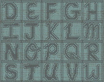 crochet letter chart etsy