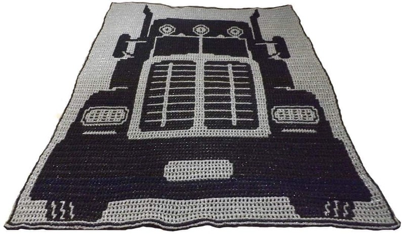 Crochet Pattern: Long Hauler Interlocking Locked Filet Mesh / LFM and Overlay Mosaic written instructions and charts image 2