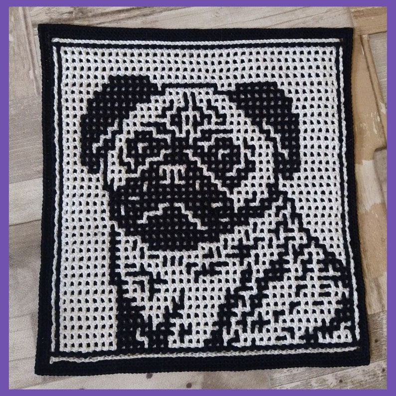 April Dog Crochet Patterns & Charts from 2024: A Year of Dogs. Large Squares. Interlocking and Overlay Mosaic Crochet. image 9