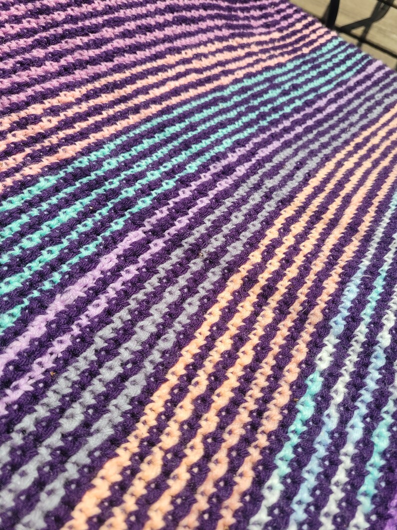 Abstract Princess Blanket, Crochet Pattern: Interlocking & Mosaic ...
