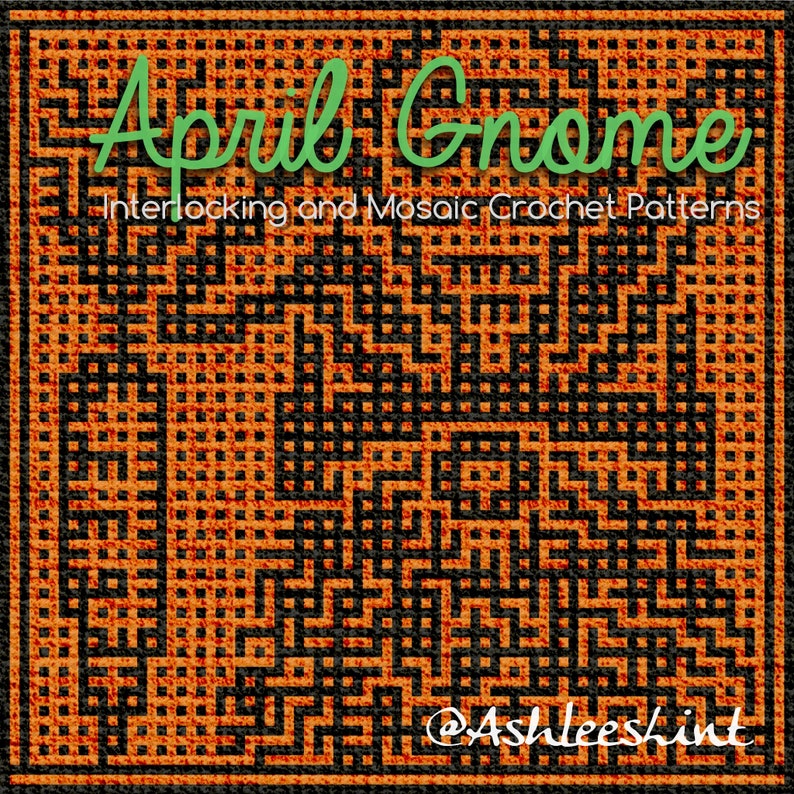 Crochet Pattern: April Gnome Interlocking LFM and Mosaic Crochet Patterns for Oversized Afghan Square image 4