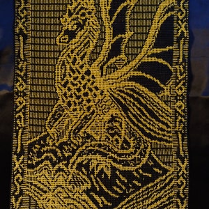 Crochet Pattern: Book Dragon Interlocking Locked Filet Mesh / LFM and Overlay Mosaic written instructions and charts image 7