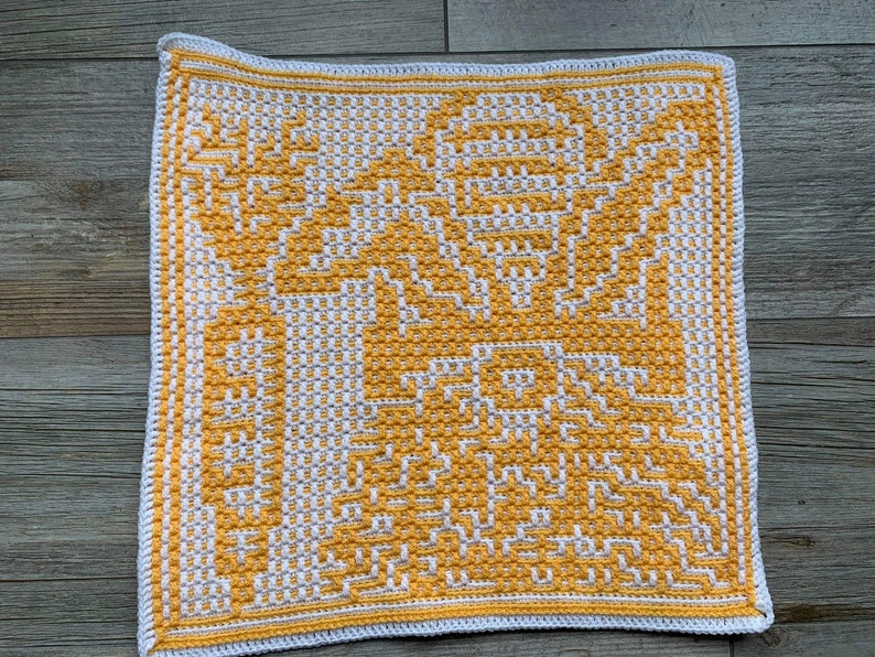 Crochet Pattern: April Gnome Interlocking LFM and Mosaic Crochet Patterns for Oversized Afghan Square image 3