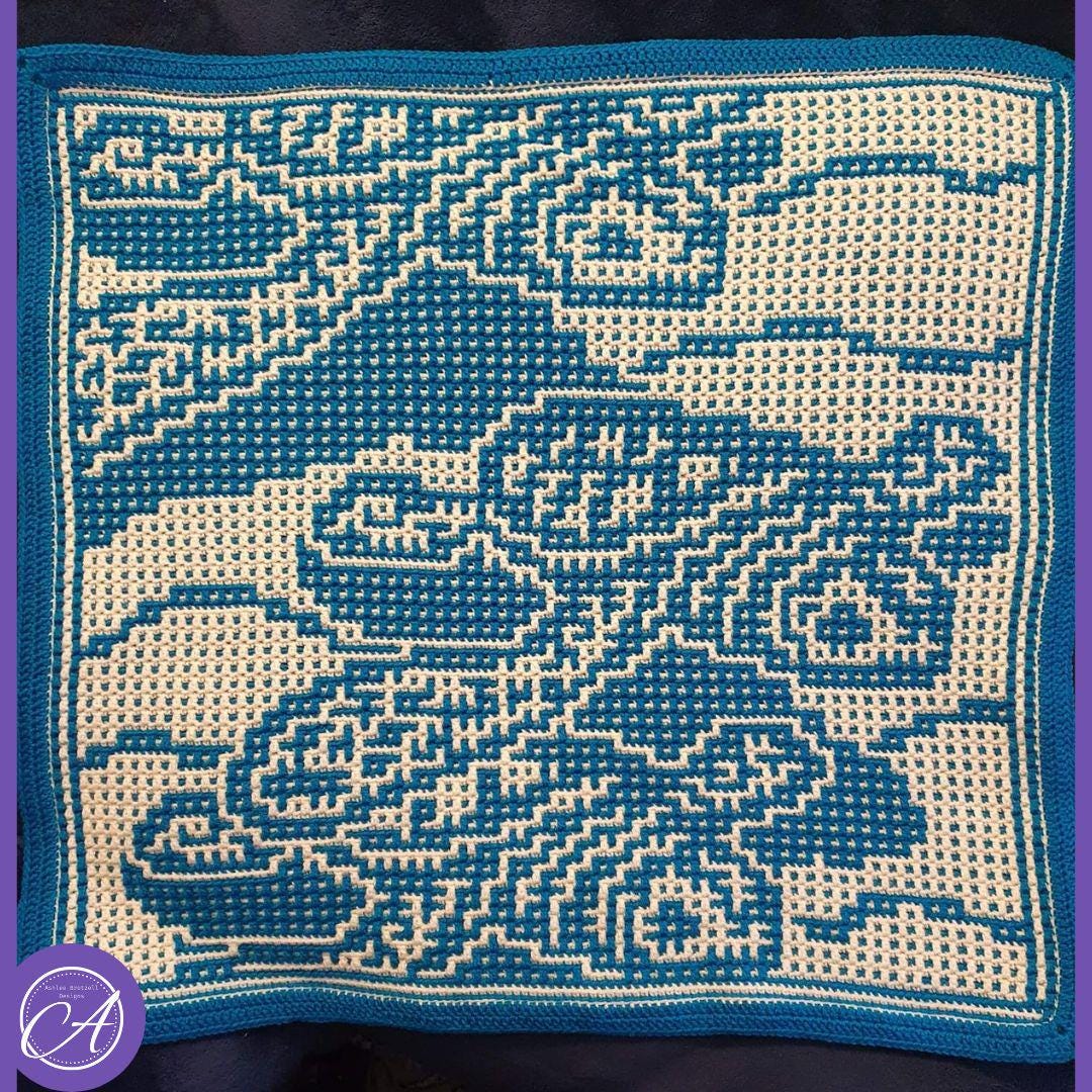 Baby Sea Turtle, Crochet Pattern: Mosaic & Interlocking Techniques (PDF ...