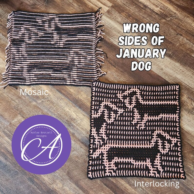 2024: A Year of Dogs. Crochet Patterns PRE-SALE. Monthly Large Squares in 2 Techniques Interlocking and Overlay Mosaic. Written & Charts. image 8