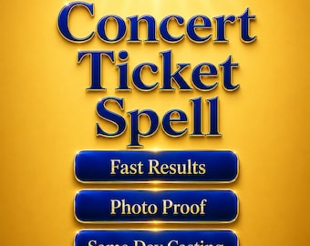 Concert Ticket SPELLs & Event Luck Ritual | Dream Seats, Sold Out Tickets, Presale Timing | Same Day
