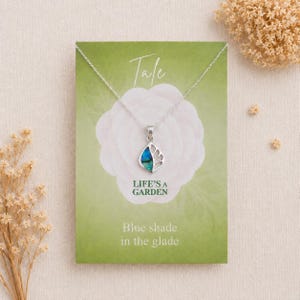 Sterling Silver Abalone Leaf Necklace | Nature Inspired Pendant | Botanical Gift for Her