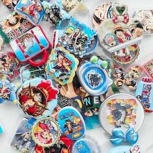 OP Kawaii Acrylic Beads, Mixed Charms, Embossed DIY Keychain, Phone Strap Anime Beads