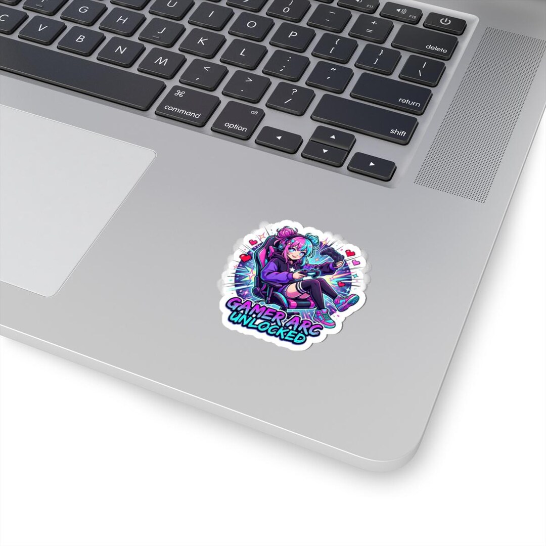 Gaming Chibi Sticker Chibi Gamer Girl Sticker | Anime Neon Gaming Art (PNG) - Etsy