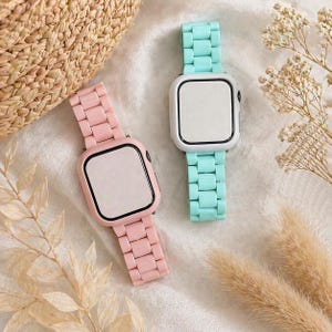 Apple Watch Band Candy Bracelet Strap Case Glass 38mm–49mm Series 3–9 Ultra