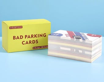 Funny Bad Parking Cards, Humorous Driver Notes, Novelty Gag Gift for Car Owners, Parking Prank Cards, Joke Office Gift