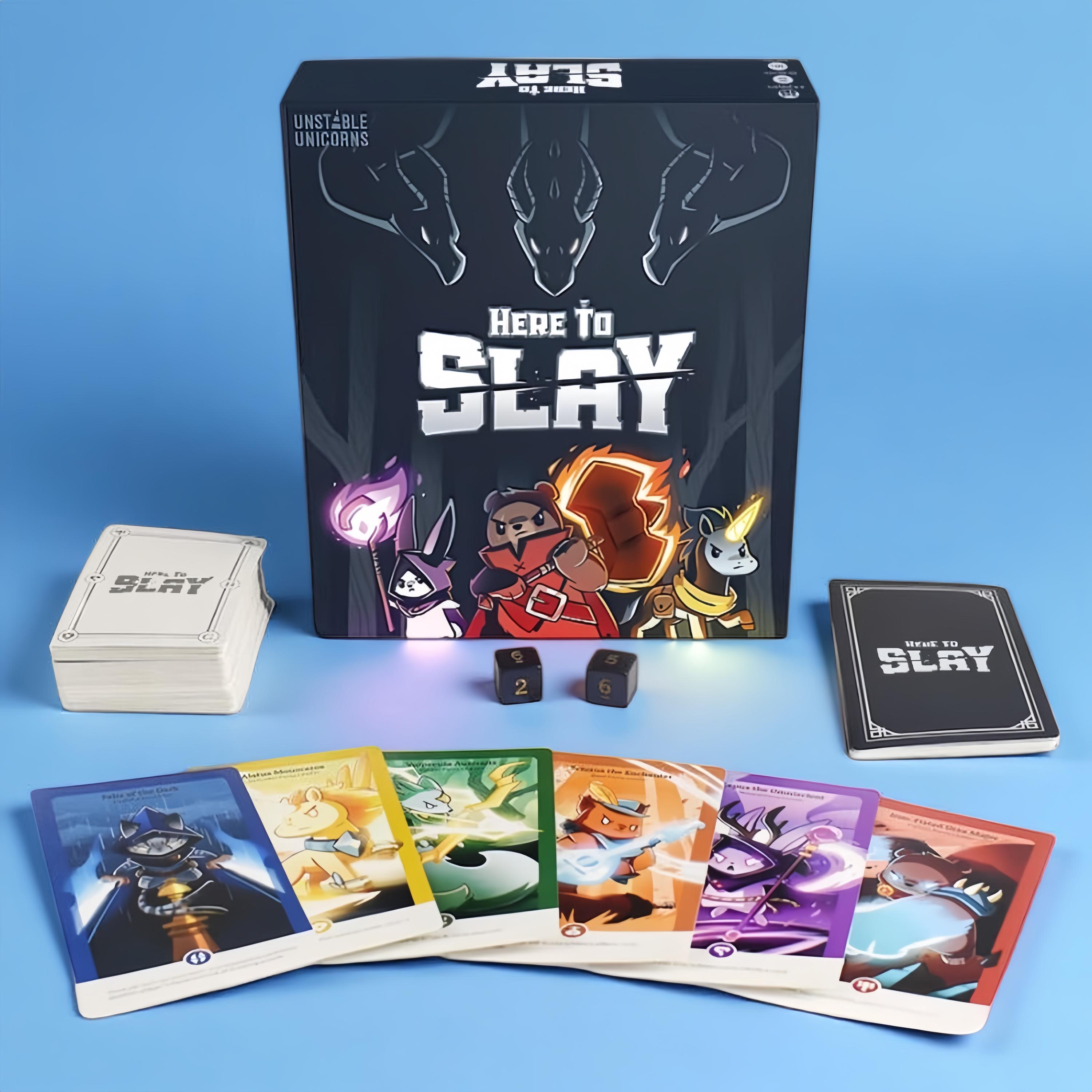Here to Slay Base Game Strategic Fantasy Card Game by Unstable Unicorns Family Party Game Adventure RPG Card Game