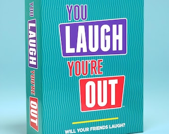 You Laugh You're Out Party Game for Families & Friends | Funny Challenge Card Game | Hilarious Game Night Entertainment