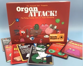 Organ ATTACK! Card Game with Expansion Pack, Funny Strategy Party Game, Family Friendly Humor Game for Game Night Fun