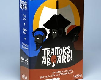 Traitors Aboard Hidden Role Party Game, Social Deduction Board Game, Bluffing Strategy Game for Family & Friends Night