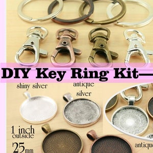 10 Key Ring Making DIY Kit. XL Split Ring 10 Standard Swivel - Etsy
