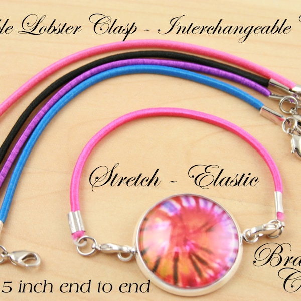 10 STRETCHY BRACELET Cord  - Lobster Clasps on BOTH Ends Creates Interchangeable Bezel Tray Jewelry - See Shopkeepers Comment in listing