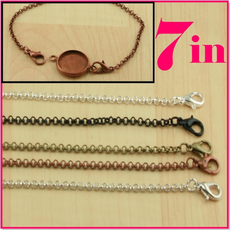 New 7 Inch Double Lobster Clasp Petite Rolo Loop Chain Etsy